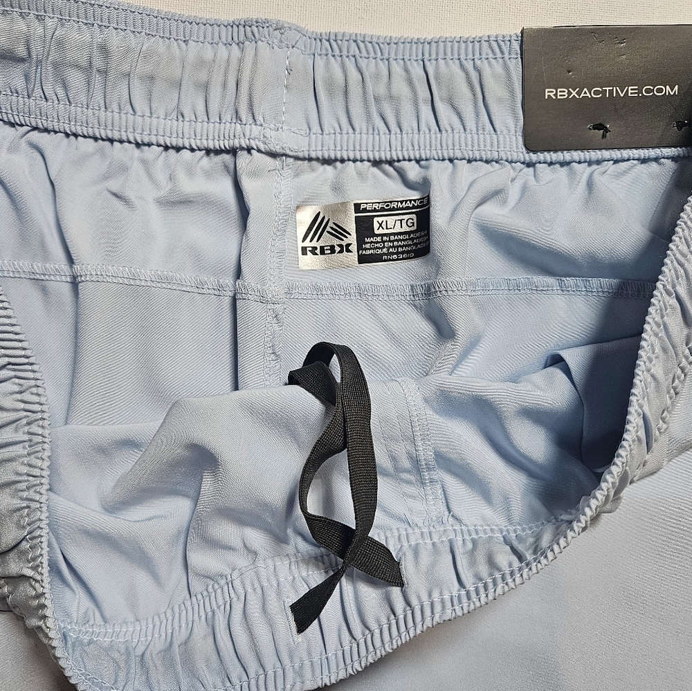 Light Blue Shorts RBX Mens XL Performance Training Activewear Sport Beachy NEW - Picture 2 of 10